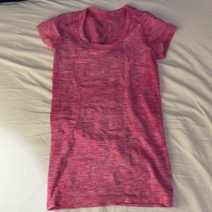 Pink Lululemon Short Sleeve Shirt